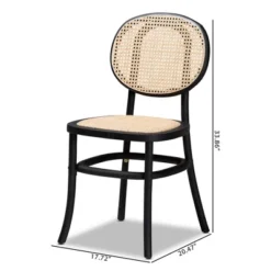 2pc Garold Woven Rattan And Wood Cane Dining Chair Set - Baxton Studio 17 2pc Garold Woven Rattan And Wood Cane Dining Chair Set - Baxton Studio -Baxton Studio GUEST c8e4144d 9281 446b 8b59 059c2149a977