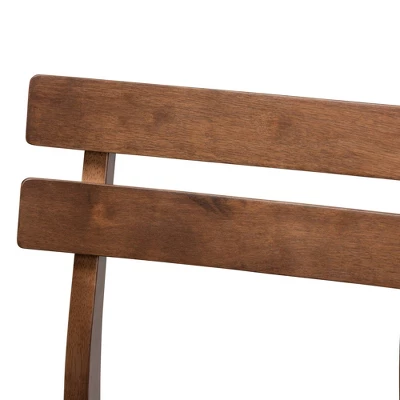 Set Of 2 Larine Wood Counter Height Barstools Dark Gray/Walnut - Baxton Studio 3 Set Of 2 Larine Wood Counter Height Barstools Dark Gray/Walnut - Baxton Studio - Image 3