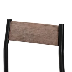 5pc Dining Set Metal And Mave Wood Walnut/Black - Baxton Studio -Baxton Studio GUEST c92dd453 6399 4066 864e 64b21e19043b