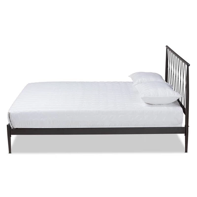 Full Nano Metal Platform Bed Black - Baxton Studio 4 Full Nano Metal Platform Bed Black - Baxton Studio - Image 4