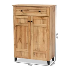 Glidden Wood 1 Drawer Shoe Storage Cabinet Oak Brown - Baxton Studio 21 Glidden Wood 1 Drawer Shoe Storage Cabinet Oak Brown - Baxton Studio -Baxton Studio GUEST c9b2cdae 7c61 49f2 ae99 21699e42bdcc