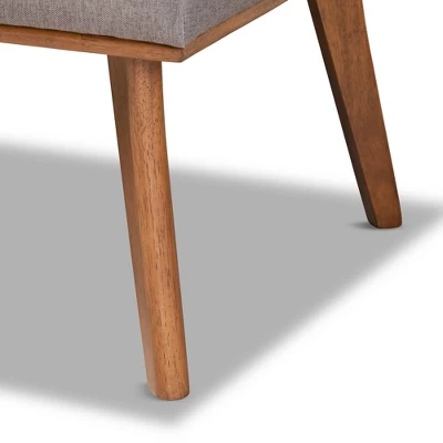 4pc Odessa Mid-Century Modern Fabric Upholstered Wood Dining Nook Set Walnut/Brown - Baxton Studio 7 4pc Odessa Mid-Century Modern Fabric Upholstered Wood Dining Nook Set Walnut/Brown - Baxton Studio - Image 7