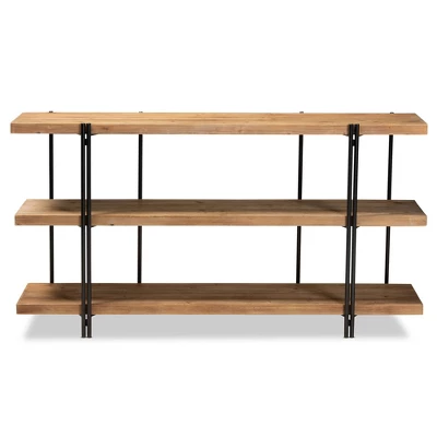 Tarah Wood Console Table Brown/Black - Baxton Studio 1 Tarah Wood Console Table Brown/Black - Baxton Studio