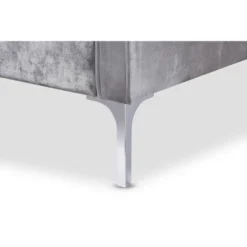 Baxton Studio Clara Velvet Fabric Upholstered 2 Seater Loveseat Gray - BaxtonStudio 10 Baxton Studio Clara Velvet Fabric Upholstered 2 Seater Loveseat Gray - BaxtonStudio -Baxton Studio GUEST cb140ed4 6f0f 426a aa02 ed4e4e41ca90