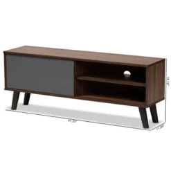Mallory Two-Tone Wood TV Stand For TVs Up To 50" Gray/Walnut - Baxton Studio 13 Mallory Two-Tone Wood TV Stand For TVs Up To 50" Gray/Walnut - Baxton Studio -Baxton Studio GUEST cbb60849 cb84 405d bbad 0a9a231d29fc
