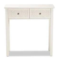 Lambert Wood 2 Drawer Console Table White - Baxton Studio 14 Lambert Wood 2 Drawer Console Table White - Baxton Studio -Baxton Studio GUEST cbd57746 4ab2 457f 8f0d 2c609e589946