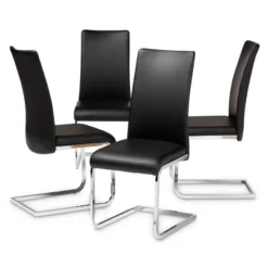 Set Of 4 Cyprien Modern And Contemporary Faux Leather Upholstered Dining Chairs - Baxton Studio 10 Set Of 4 Cyprien Modern And Contemporary Faux Leather Upholstered Dining Chairs - Baxton Studio -Baxton Studio GUEST cbf5d9c5 92fb 40c5 976e 9c90c39d90d1