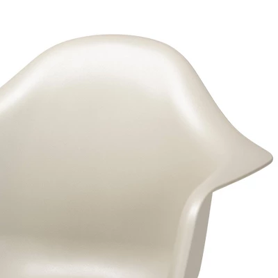 4pc Galen Plastic And Wood Dining Chair Set - Baxton Studio 2 4pc Galen Plastic And Wood Dining Chair Set - Baxton Studio - Image 2