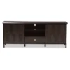 Unna Wood TV Cabinet With 2 Sliding Doors And Drawer TV Stand For TVs Up To 70" Dark Brown - Baxton Studio