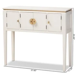 Aiko Wood Console Table White - Baxton Studio 14 Aiko Wood Console Table White - Baxton Studio -Baxton Studio GUEST ce162a8e 6623 470c 97bc a7604ea91109