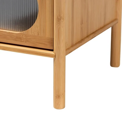 Naresh Bamboo Wood 3 Drawer Storage Cabinet Natural Brown - Baxton Studio 6 Naresh Bamboo Wood 3 Drawer Storage Cabinet Natural Brown - Baxton Studio - Image 6