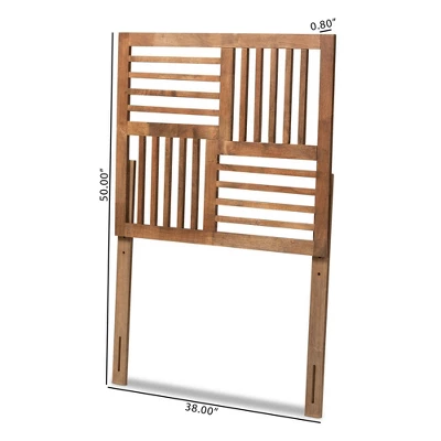 Adler Wood Headboard Walnut - Baxton Studio 4 Adler Wood Headboard Walnut - Baxton Studio - Image 4