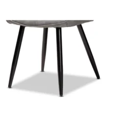 4pc Astrid Leather Upholstered Metal Dining Chairs - Baxton Studio -Baxton Studio GUEST cf19f187 9a7f 4cd9 8df4 2cc319ec2886