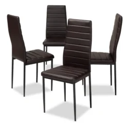 Set Of 4 Armand Modern And Contemporary Faux Leather Upholstered Dining Chairs - Baxton Studio 12 Set Of 4 Armand Modern And Contemporary Faux Leather Upholstered Dining Chairs - Baxton Studio -Baxton Studio GUEST cf32937d 99c5 4fea 9cb1 7872233ad66e