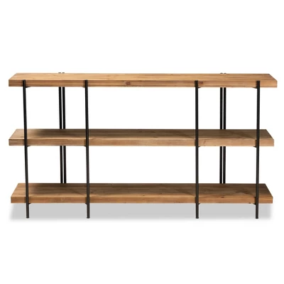 Tarah Wood Console Table Brown/Black - Baxton Studio 3 Tarah Wood Console Table Brown/Black - Baxton Studio - Image 3