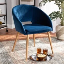 Vianne Velvet Upholstered Metal Dining Chair Navy Blue/Gold - Baxton Studio 13 Vianne Velvet Upholstered Metal Dining Chair Navy Blue/Gold - Baxton Studio -Baxton Studio GUEST cff0cdb2 3ea8 43a2 9680 411650a50461