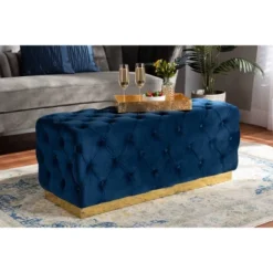 Corrine Velvet Fabric Upholstered And PU Ottoman Gold - Baxton Studio 9 Corrine Velvet Fabric Upholstered And PU Ottoman Gold - Baxton Studio -Baxton Studio GUEST cff0ef9a 663f 4b8d 967d 547d0ee989b1