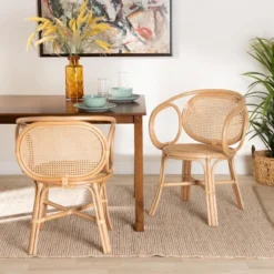 Baxton Studio Bali & Pari Palesa Modern Bohemian Rattan Dining Chair -Baxton Studio GUEST d07c9201 e476 44e4 afd5 25876d1cce9a