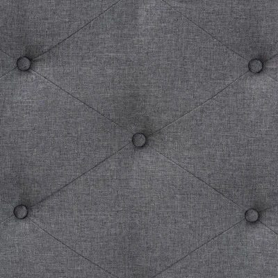 Baxton Studio Baxton Studio Queen Leandra Fabric And Wood Headboard Gray/Walnut Brown 4 Baxton Studio Baxton Studio Queen Leandra Fabric And Wood Headboard Gray/Walnut Brown - Image 4