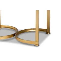 Gwyn Glam And Luxe Faux Fur Upholstered And Metal Ottoman White/Gold - Baxton Studio 9 Gwyn Glam And Luxe Faux Fur Upholstered And Metal Ottoman White/Gold - Baxton Studio -Baxton Studio GUEST d2a69cb6 c64c 40da af1a 45563bb40d15