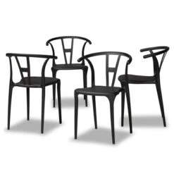 4pc Warner Plastic Dining Chair Set - Baxton Studio 18 4pc Warner Plastic Dining Chair Set - Baxton Studio -Baxton Studio GUEST d3074905 a4d7 4646 b7d8 b264ee8523a7