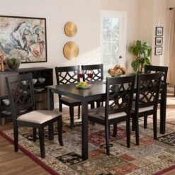 7pc Mael Dining Set Dark Brown/Espresso - Baxton Studio 10 7pc Mael Dining Set Dark Brown/Espresso - Baxton Studio -Baxton Studio GUEST d46ce1c5 5910 42d7 9b07 d9b54d2a1ec2