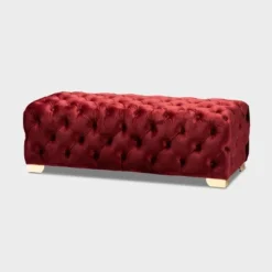 Avara Velvet Button Tufted Bench Ottoman - Baxton Studio 18 Avara Velvet Button Tufted Bench Ottoman - Baxton Studio -Baxton Studio GUEST d503725f a800 4d37 8d37 c1472781f598