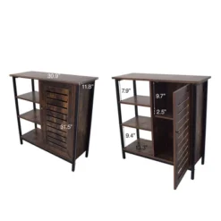 Wayland Rustic Wood And Metal 1 Door Shoe Storage Cabinet Brown/Black - Baxton Studio 18 Wayland Rustic Wood And Metal 1 Door Shoe Storage Cabinet Brown/Black - Baxton Studio -Baxton Studio GUEST d52bd4c3 4f4c 4828 8dee 7d146dabd6ca