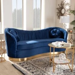 Nevena Velvet Sofa Blue - Baxton Studio 10 Nevena Velvet Sofa Blue - Baxton Studio -Baxton Studio GUEST d61e2cbb 67ea 4cdd 8d27 52b4376fec3d