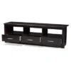Ryleigh Modern And Contemporary Finished TV Stand For TVs Up To 60" Dark Brown - Baxton Studio