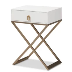 1 Drawer Patricia Brass Tone Metal Nightstand - Baxton Studio 19 1 Drawer Patricia Brass Tone Metal Nightstand - Baxton Studio -Baxton Studio GUEST d68015c4 cc5b 4e5b a9aa bd7a60fe0866