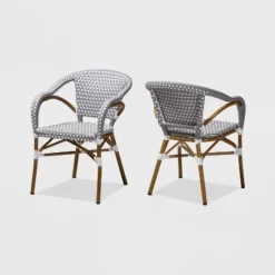 Baxton Studio Set Of 2 Eliane Indoor And Outdoor Stackable Bistro Dining Chairs - BaxtonStudio 13 Baxton Studio Set Of 2 Eliane Indoor And Outdoor Stackable Bistro Dining Chairs - BaxtonStudio -Baxton Studio GUEST d6999d73 fdc0 4ac5 9a19 8c6fecdb54be
