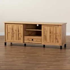 Unna Wood 2 Door TV Stand For TVs Up To 65" Oak Brown/Black - Baxton Studio 10 Unna Wood 2 Door TV Stand For TVs Up To 65" Oak Brown/Black - Baxton Studio -Baxton Studio GUEST d6d1fe9c 47a7 46e9 961e 61170ce3c633