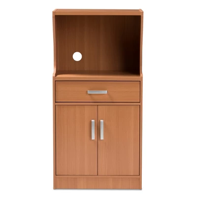Lowell Modern And Contemporary Wood Finish Kitchen Cabinet Brown - Baxton Studio 2 Lowell Modern And Contemporary Wood Finish Kitchen Cabinet Brown - Baxton Studio - Image 2