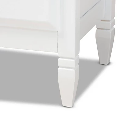 6 Drawer Naomi Wood Bedroom Dresser White/Gold - Baxton Studio 5 6 Drawer Naomi Wood Bedroom Dresser White/Gold - Baxton Studio - Image 5