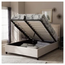 Queen Lea Modern And Contemporary Mix - Linen Storage Platform Bed - Baxton Studio 17 Queen Lea Modern And Contemporary Mix - Linen Storage Platform Bed - Baxton Studio -Baxton Studio GUEST d8ce0302 5928 4164 9aa0 c677a2ed89bb