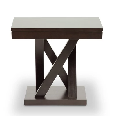 Everdon Modern End Table Dark Brown - Baxton Studio 1 Everdon Modern End Table Dark Brown - Baxton Studio