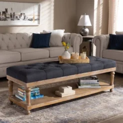 Linda Linen Fabric Upholstered Washed Wood Storage Bench - Baxton Studio 12 Linda Linen Fabric Upholstered Washed Wood Storage Bench - Baxton Studio -Baxton Studio GUEST d991ca98 a966 4f95 8145 73c71e41a7dc