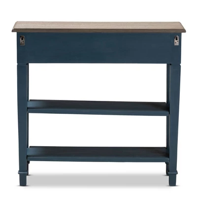 Dauphine Spruce Finished Wood Accent Console Table Blue - Baxton Studio 6 Dauphine Spruce Finished Wood Accent Console Table Blue - Baxton Studio - Image 6