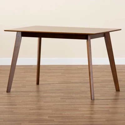 Maila Transitional Wood Dining Table Brown - Baxton Studio 6 Maila Transitional Wood Dining Table Brown - Baxton Studio - Image 6