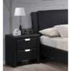 Frey Upholstered Modern Nightstand - Baxton Studio