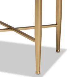Marcin Wood And Metal 1 Drawer Nightstand White/Gold - Baxton Studio -Baxton Studio GUEST dc894045 4002 404b 8918 9ce6509e886e