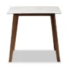 Kaylee Wood Dining Table White/Brown - Baxton Studio