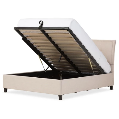 Queen Lea Modern And Contemporary Mix - Linen Storage Platform Bed - Baxton Studio 1 Queen Lea Modern And Contemporary Mix - Linen Storage Platform Bed - Baxton Studio
