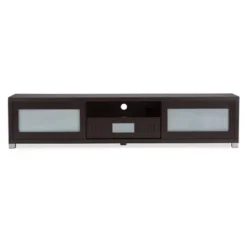 Gerhardine Wood Cabinet With 2 Sliding Doors And Drawer TV Stand For TVs Up To 85" Dark Brown - Baxton Studio 5 Gerhardine Wood Cabinet With 2 Sliding Doors And Drawer TV Stand For TVs Up To 85" Dark Brown - Baxton Studio -Baxton Studio GUEST ddd77a47 31f3 4b0e 88fe 3afba6f7acf6