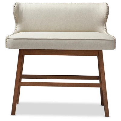 Gradisca Modern And Contemporary Fabric Button Tufted Upholstered Bar Bench Banquette - Baxton Studio 1 Gradisca Modern And Contemporary Fabric Button Tufted Upholstered Bar Bench Banquette - Baxton Studio