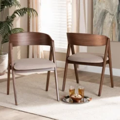 2pc Danton Fabric Upholstered Wood Dining Chair Set - Baxton Studio 15 2pc Danton Fabric Upholstered Wood Dining Chair Set - Baxton Studio -Baxton Studio GUEST de01872e 1e85 4fc8 8d92 6392568c8f64