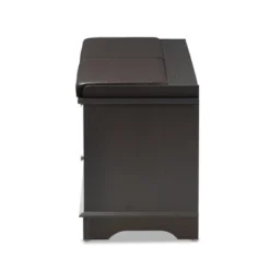 Leo Modern And Contemporary Wood 2 Drawer Shoe Storage Bench Dark Brown - Baxton Studio 12 Leo Modern And Contemporary Wood 2 Drawer Shoe Storage Bench Dark Brown - Baxton Studio -Baxton Studio GUEST de29a670 6457 41a3 9a72 1e736411f074