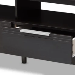 Elaine Modern And Contemporary Finished TV Stand For TVs Up To 60" Dark Brown - Baxton Studio 12 Elaine Modern And Contemporary Finished TV Stand For TVs Up To 60" Dark Brown - Baxton Studio -Baxton Studio GUEST de8f2e49 1197 4e0b 9dd0 4b1fd5c24748