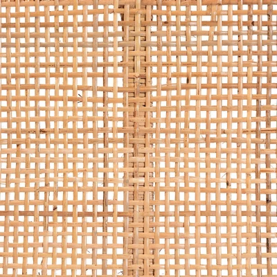 Abelia Natural Rattan And Mahogany Wood Short Accent Bench Natural Brown - Baxton Studio 5 Abelia Natural Rattan And Mahogany Wood Short Accent Bench Natural Brown - Baxton Studio - Image 5